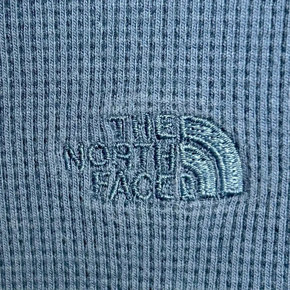 The North Face Mens Waffle Knit Pullover Hoodie Blue A7WS8 Size L